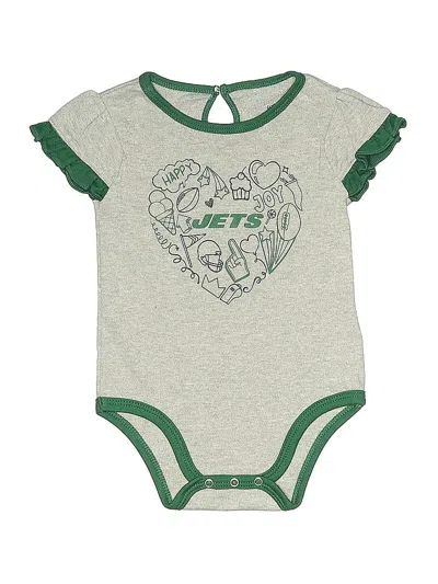 Pre-owned Nfl Babies' Short Sleeve Onesie In Green