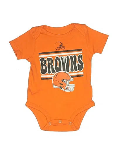 Pre-owned Nfl Babies' Short Sleeve Onesie In Orange