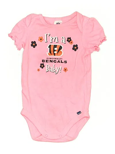 Pre-owned Nfl Babies' Short Sleeve Onesie In Pink