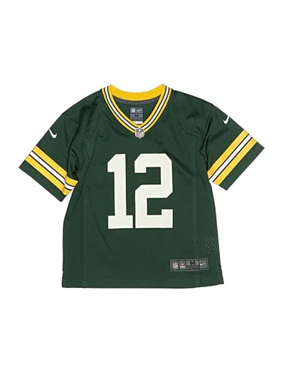 Pre-owned Nfl Kids' Short Sleeve Top Green Tops