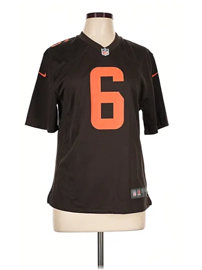 Pre-owned Nfl Short Sleeve T-shirt In Brown