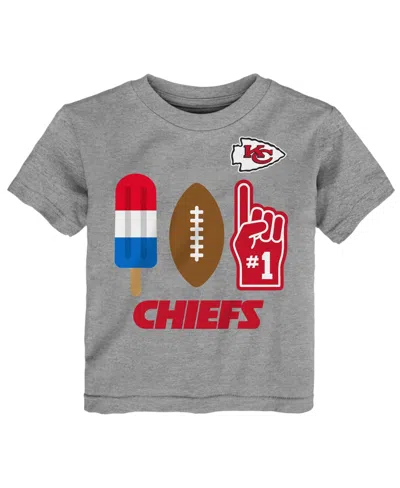 Nfl Babies' Toddler Gray Kansas City Chiefs Americana Pop T-shirt