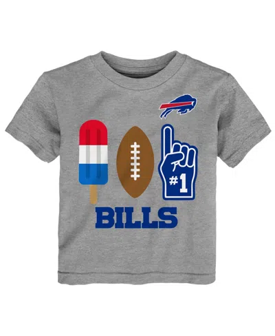 Nfl Babies' Toddler Heather Gray Buffalo Bills Americana Pop T-shirt
