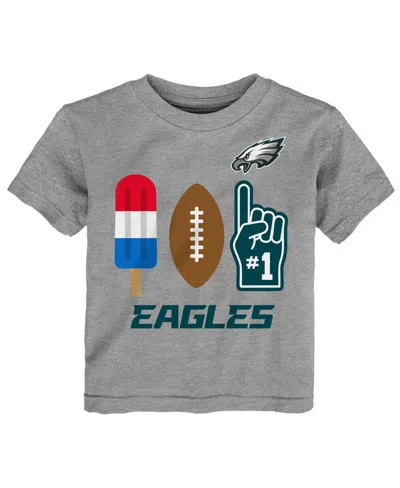 Nfl Babies' Toddler Heather Gray Philadelphia Eagles Americana Pop T-shirt