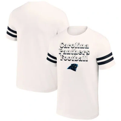 Nfl X Darius Rucker Collection By Fanatics Cream Carolina Panthers Vintage T-shirt In Yellow