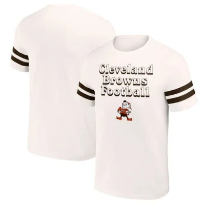 Nfl X Darius Rucker Collection By Fanatics Cream Cleveland Browns Vintage T-shirt In White