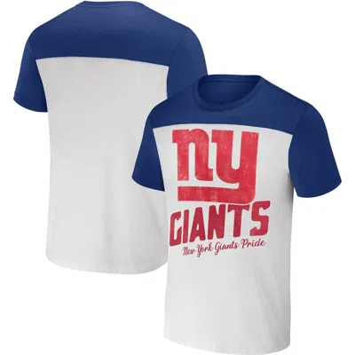 Nfl X Darius Rucker Collection By Fanatics Cream New York Giants Colorblocked T-shirt In Multi
