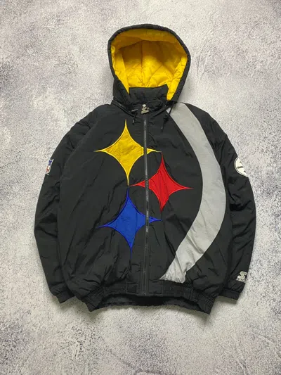 Pre-owned Nfl X Starter Vintage 90's Starter Nfl Pittsburgh Steelers Jacket In Black