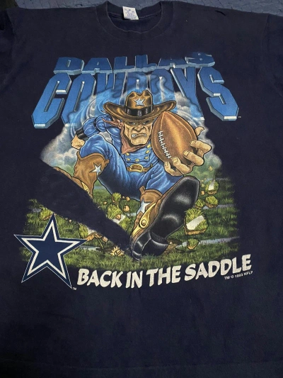 Pre-owned Nfl X Vintage 90's Dallas Cowboys Back In The Saddle In Blue