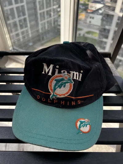 Pre-owned Nfl X Vintage 90's Miami Dolphins Vintage Cap Nfl In Green