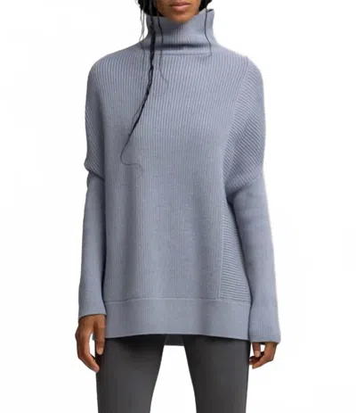 Nfp Merino Wool Turtleneck Sweater In Pewter In Blue