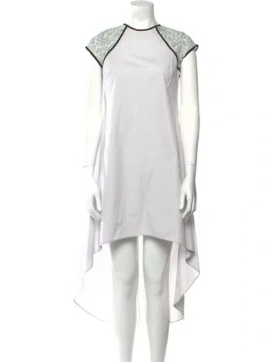 Pre-owned Nha Khanh Crew Neck Long Dress In White
