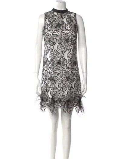 Pre-owned Nha Khanh Lace Pattern Knee-length Dress In Multi