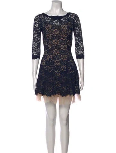 Pre-owned Nha Khanh Nylon Mini Dress In Blue