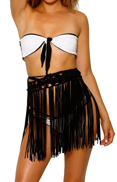 Nhall Resortwear Adele Mini Skirt In Black