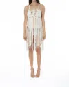 Nhall Resortwear Bella Macrame Cover Up In Off White