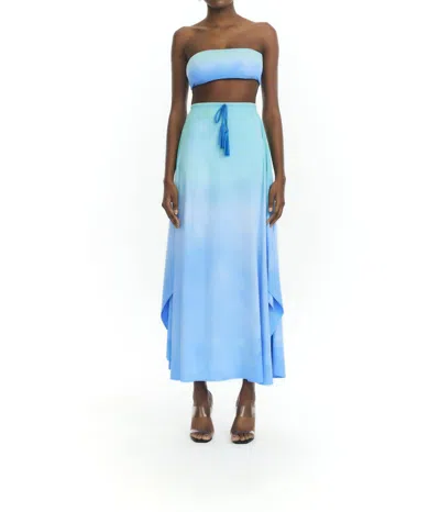 Nhall Resortwear Maria La Mare Skirt In Blue