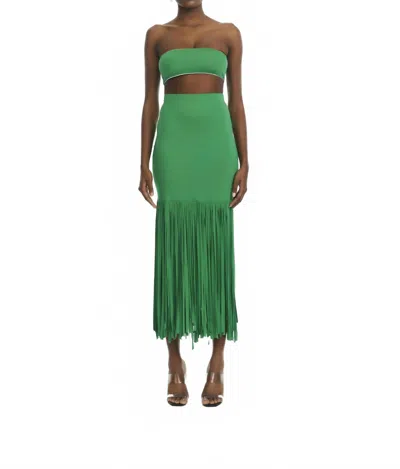 Nhall Resortwear Samba Skirt Set In Green