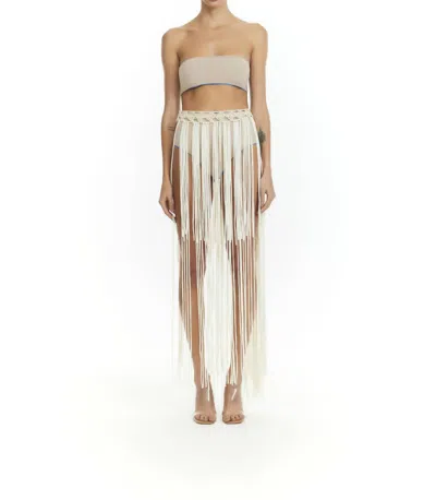 Nhall Resortwear Women's Adele Long Skirt In Off White