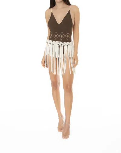 Nhall Resortwear Women's Adele Mini Skirt In White