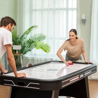 Nhl 80'' 2 -player Air Hockey Table With Digital Scoreboard In Black,white