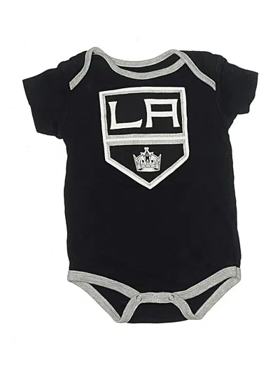 Pre-owned Nhl Kids' Short Sleeve Onesie In Black