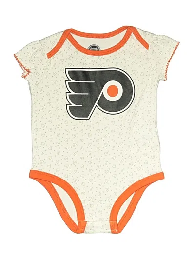 Pre-owned Nhl Kids' Short Sleeve Onesie In White