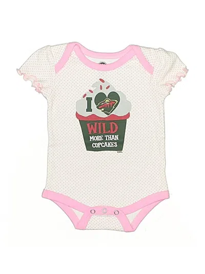 Pre-owned Nhl Babies' Short Sleeve Onesie In White