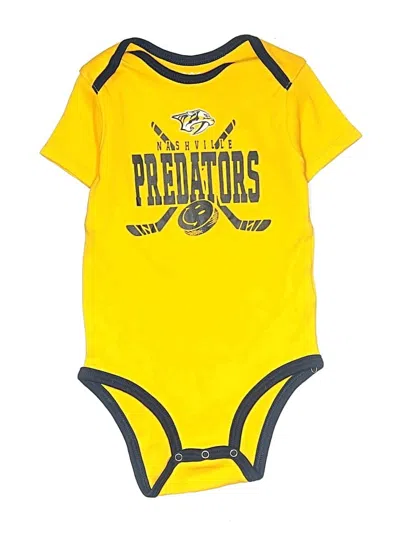Pre-owned Nhl Kids' Short Sleeve Onesie In Yellow
