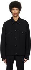 N.hoolywood Black Buttoned Jacket In Black
