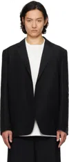 N.hoolywood Black Buttonless Blazer In Black