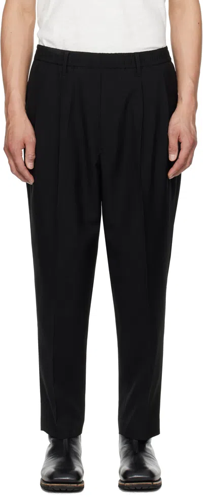 N.hoolywood Black Wide Tapered Easy Trousers