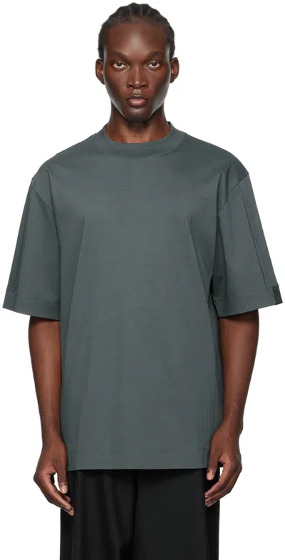 N.hoolywood Blue Big T-shirt In Blue Gray