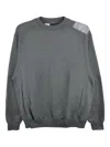 N.hoolywood Crew-neck Long-sleeve Sweater In Gray