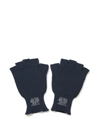 N.hoolywood Fingerless Gloves In 蓝色