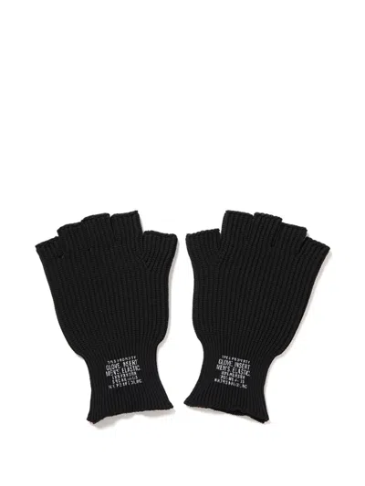 N.hoolywood Fingerless Gloves In 黑色