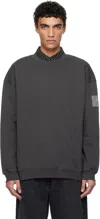N.hoolywood Gray Crewneck Sweatshirt In Charcoal