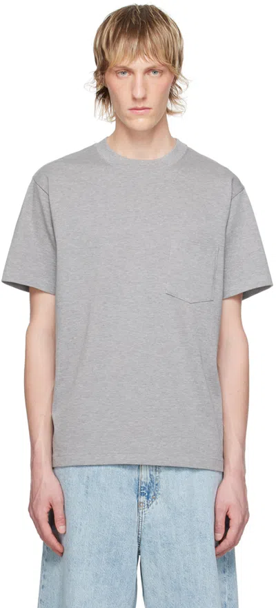 N.hoolywood Grey Crewneck T-shirt In T.gray