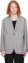 N.hoolywood Gray Tailored Blazer In Gray