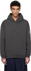 N.hoolywood Gray Tpes Hoodie In Charcoal