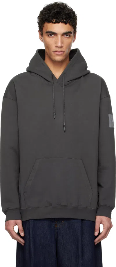N.hoolywood Gray Tpes Hoodie In Charcoal