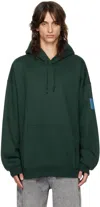 N.hoolywood Green Drawstring Hoodie In Dark Khaki