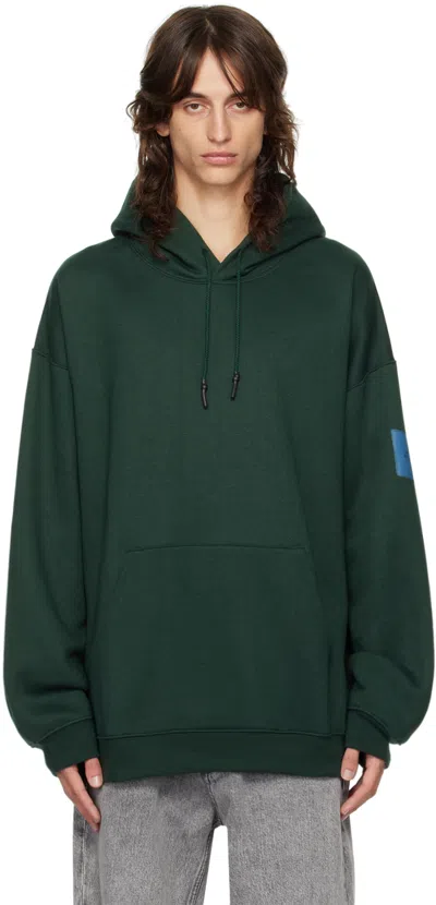 N.hoolywood Green Drawstring Hoodie In Dark Khaki