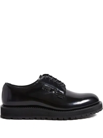 N.hoolywood Leather Derby Shoes In 黑色