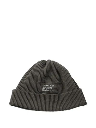 N.hoolywood Logo-patch Beanie In 灰色