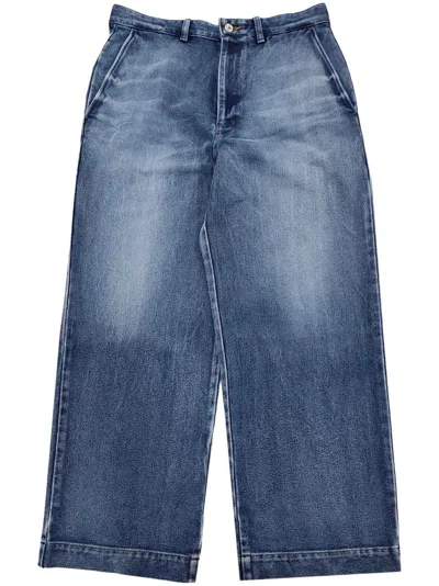 N.hoolywood Wide-leg Jeans In Blue
