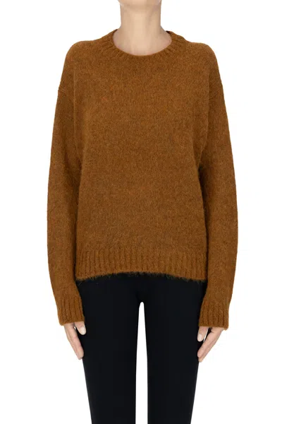 Niū Alpaca-blend Pullover In Brown