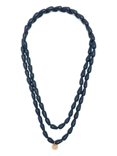 Niū ビーズペンダント ネックレス In Blue