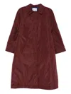 Niū Button-fastening Coat In Burgundy