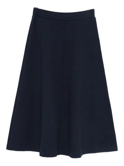 Niū Checked Midi Skirt In Blue